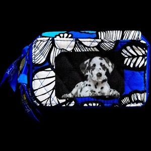 Vera Bradley double zipper wallet with Dalmatian motif appliqué. Stinking cute!